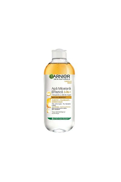 Garnier Skin Naturals Apa Micelara Bifazica Cu Ulei De Argan, 400 ml