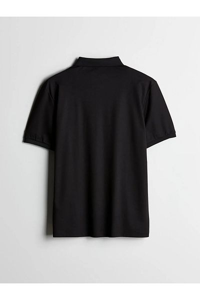 LC Waikiki Ανδρικό μπλουζάκι LCW Vision Black Polo Neck Pique