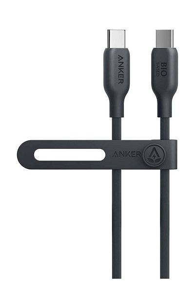 Anker كابل 543 USB-C إلى USB-C (100 واط، 3 أقدام)، كابل شحن USB 2.0 صديق للبيئة