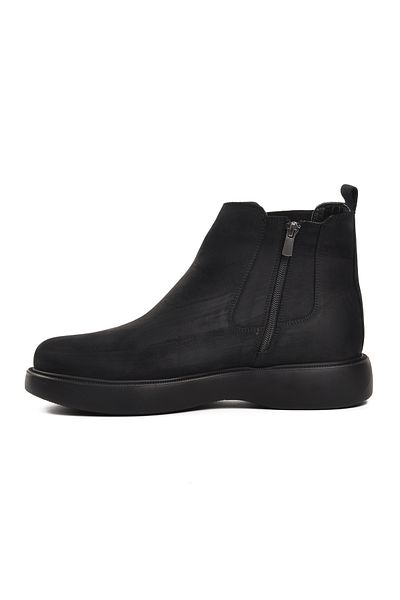 Aspor Black Nubuck Men's Chelsea Boots
