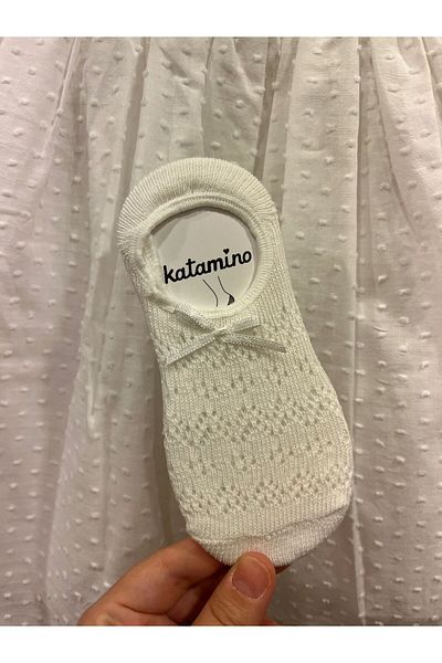 Katamino Șosete de balerină pentru fetiță cu modele din plasă jacquard