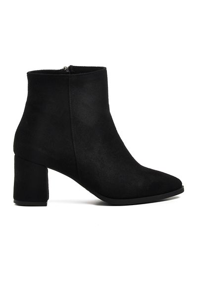 Aspor Black Suede Women's Heeled Boots