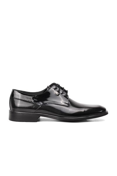 Aspor Fosco Black Patent Leather Genuine Leather Men's Classic Shoes