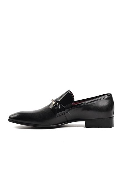 Aspor Black Patent Leather Men's Classic Shoes