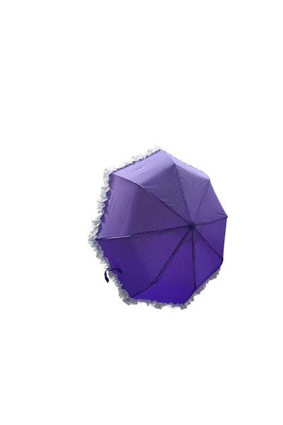 Toptan Bulurum Tk-3665 Folding Umbrella 8 Wire Patterned Frilly