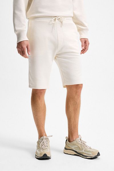 GRIMELANGE Grexon men's cotton regular fit ecru shorts & bermuda