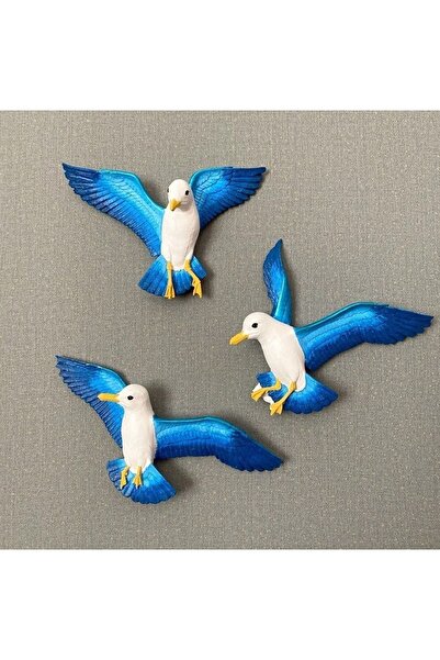 morlalem m 3'lü, 3 Adet Farklı Martı Kuş Seti, 3 Adet Silikon Kalıp K-1019