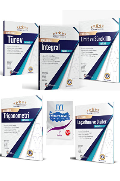 Bilgi Sarmal Yayınları Bilgi Sarmal Yıldızlar Yarışıyor AYT Etkileşimli Fasikülü Seti (Türev Limit Logaritm Trigo İntegral)