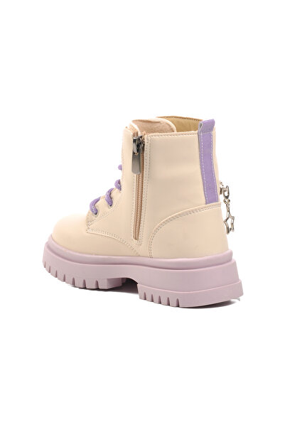 pepino Beige Lilac Polyurethane Girl's Boots