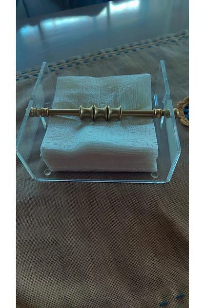 innossa pleksi dekorasyon Matgold Brass Plated Accessory Serving Napkin Holder