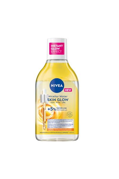 NIVEA Apa Micelara Skin Glow, Infuzata Cu Serum Cu Efect De Iluminare, 400 ml