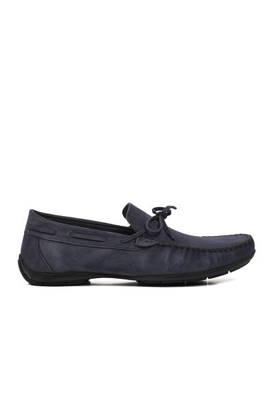 Aspor Navy Blue Nubuck Men's Loafer Shoes