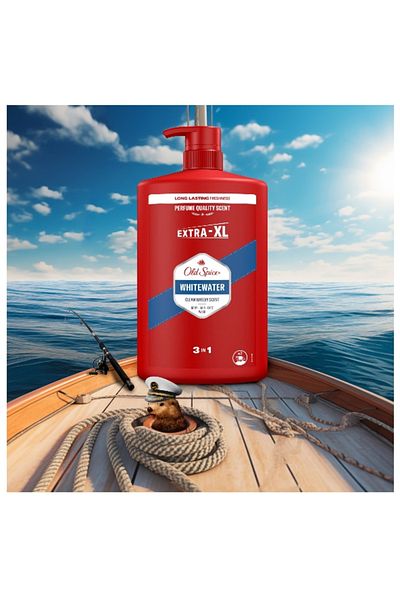 Old Spice Whitewater 3-in-1 Shower Gel and Shampoo for Body, Hair and Face, 1000 ml