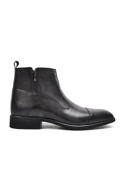 Aspor Black Genuine Leather Classic Men's Boots