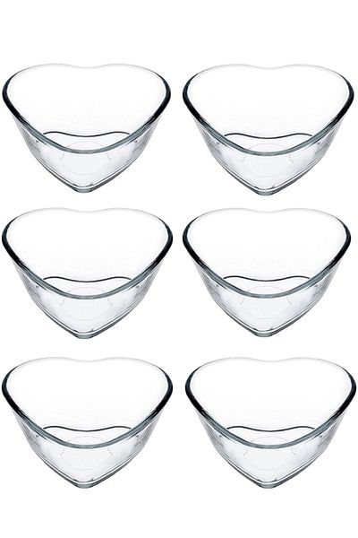 Paşabahçe Borcam Heart Oven Souffle Cup Cake Mold 6 Pieces