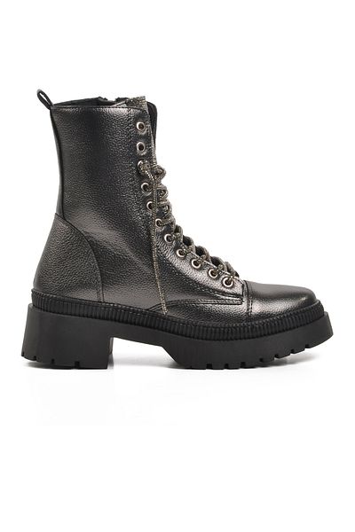 Aspor Gray Silver Platinum Women's Heeled Boots
