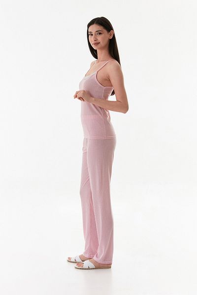 Fulla Moda Thin Striped Strappy Lace Pajama Set