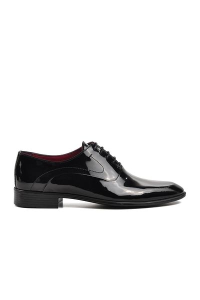 Aspor Black Patent Leather Men's Classic Shoes