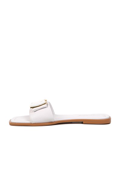 Aspor White Women's Slippers