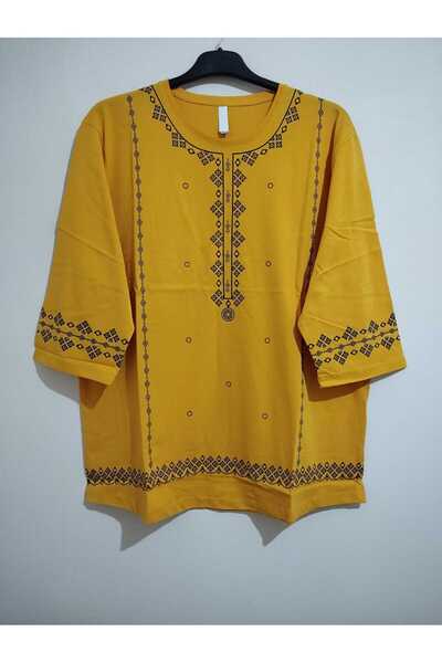 anne moda ankara Full Summer, All Cotton, Combed Cotton, Large Size Blouse