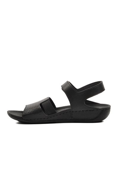 Aspor Black Women's Flat Sandals