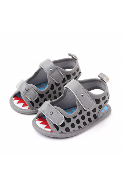Superbaby Grey sandals with straps - Croco