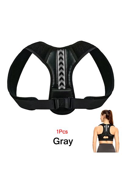 Choice L-Weight 70-100KG Gray Adjustable Back Posture Corrector Belt Clavicle Spine Men Women Home Office O