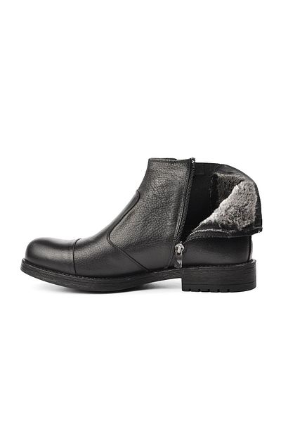 Aspor Black Genuine Leather Men's Boots