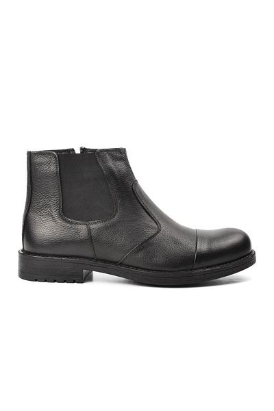 Aspor Black Genuine Leather Men's Boots