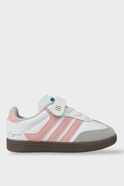 Liger Unisex Velcro Laced Children's Sports Shoes White - Powder