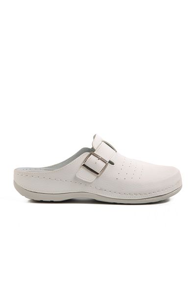 Aspor White Anatomical Men's Sabo Slippers