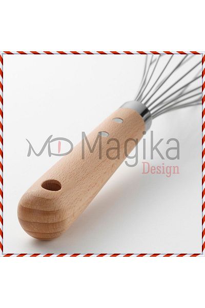Magika Design Md Vardagen Stainless Steel Beater, Handle Made of Beech, 30 cm