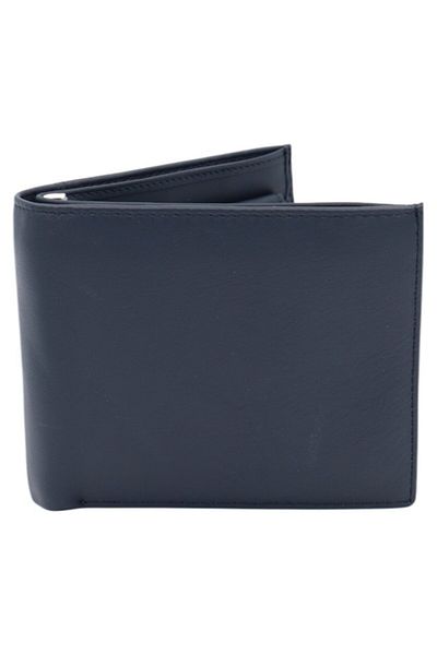 OEM Men's wallet, made of genuine leather, Hassion, 623, navy blue