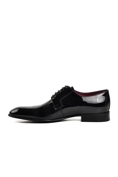 Aspor Black Patent Leather Men's Classic Shoes