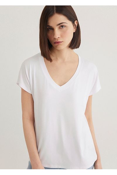 Mavi V-Neck Basic Viscous T-Shirt
