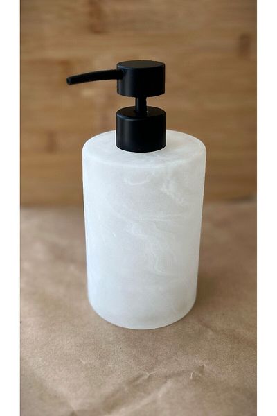 SuoHome Poly Marble Patterned Liquid Soap Dispenser
