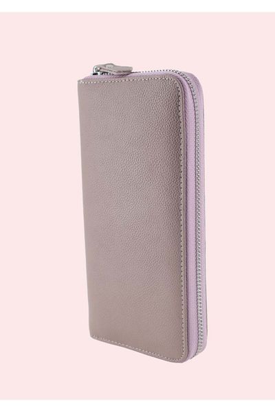 OEM Women's genuine leather wallet, HASSION, B02, lilac