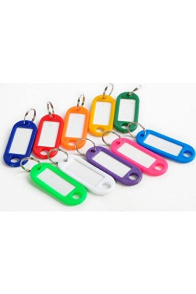 hipiylow 1 Adet Plastik Ekonomik Renkli Anahtarlık Isim Yazmalı Etiketli