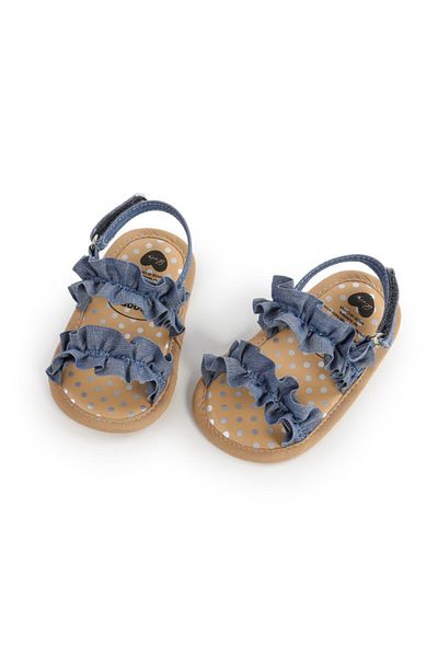 Superbaby Sandalute cu volanase albastre