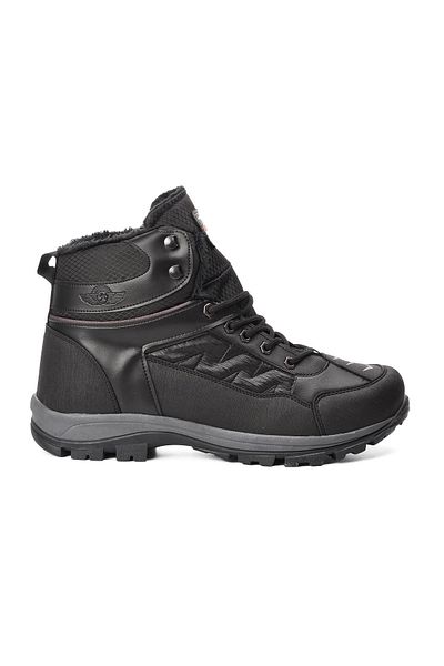 Aspor Black Smoked Large Size Worker Men's Boots