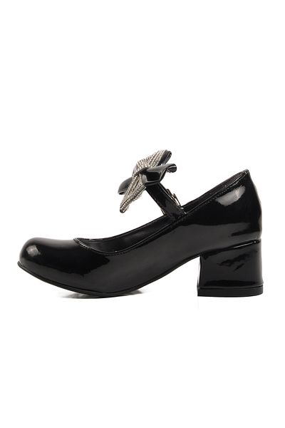 Aspor Black Bow Ribbon Banded Girl's Ballerina Ballet