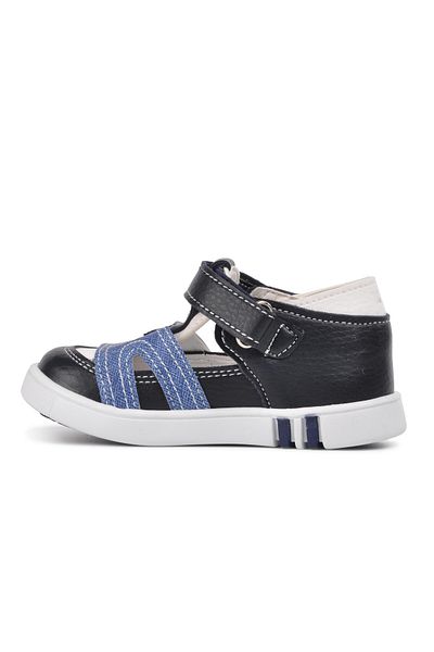 Aspor Navy Blue Denim White Comfort Boy's Casual Shoes