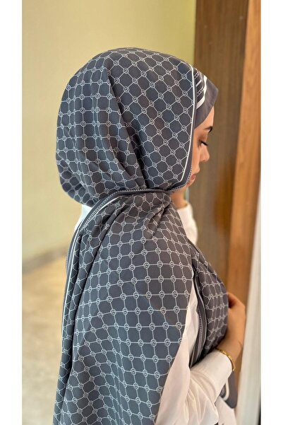 modayışığı Monogram Gri Şal
