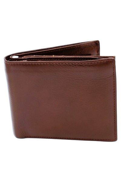 OEM Men's wallet, made of genuine leather, Hassion, 623, brown