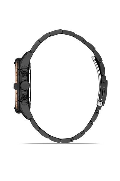 FERRO Black Steel Band Men's Wrist Watch Fm11541Awt-R