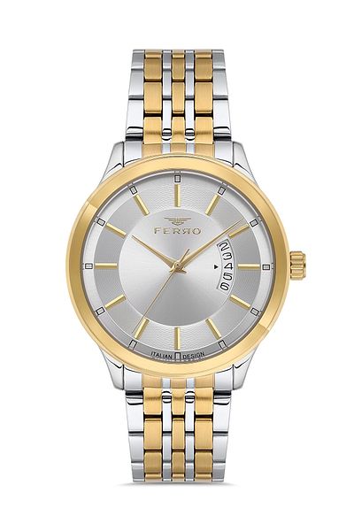 FERRO Yellow and Silver Steel Cord Men's Wristwatch F11561Awt-D