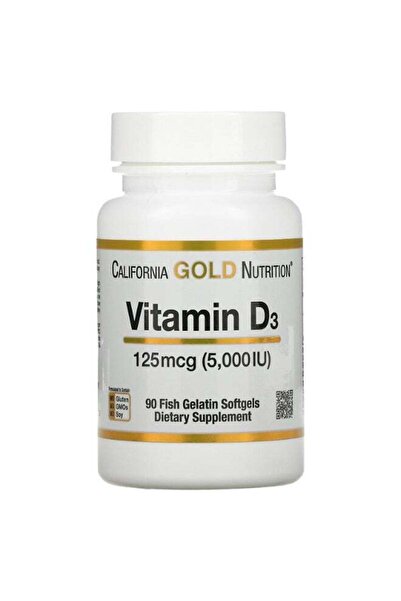 California Gold Nutrition فيتامين د3 125 ميكروجرام مكمل غذائي - 90 كبسولة هلا...