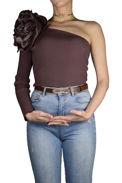 GoDeri جلد حمضي 100%، فستان نسائي بإبزيم فضي وحزام بنطلون