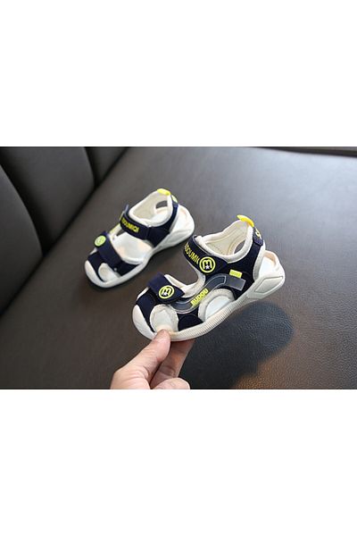 Superbaby Sandale bleumarine cu alb cu barete ajustabile