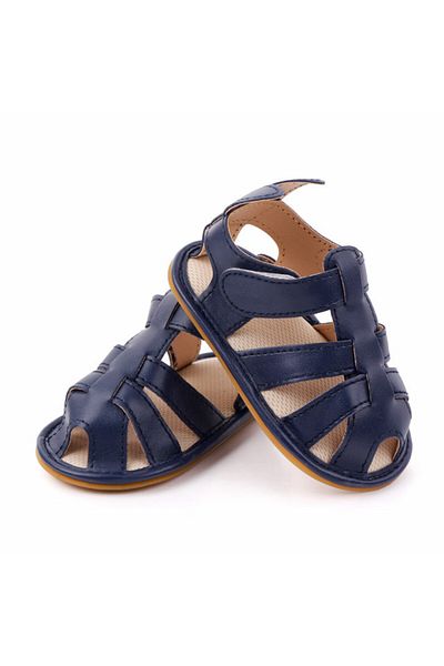 Superbaby Sandalute bleumarine pentru baietei - Urechi de iepuras